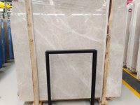 Dalle de marbre gris poli moderne SH STONE Crema Dela Creme Emperador pour mur et sol intérieur de villa
