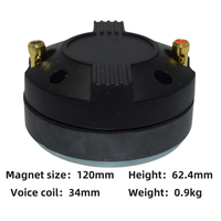 Nouveau Tweeter nervuré 34mm-Core 8ohm Plage de fréquence 1KHZ-20KHZ pour accessoires de haut-parleur Line Array