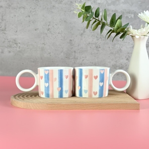 Tazas de Café de Porcelana Clásicas, Aptas para Alimentos y para Microondas/Lavavajillas, Acabado Esmaltado en Colores Populares para Café, Té y Agua - Product Image 3