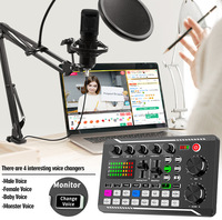 Ensemble d'équipements de podcast, kit de carte son pour diffusion en direct, avec table de mixage DJ, microphone pour PC, smartphone, diffusion en direct