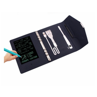 Bloc-notes rechargeable A5 avec charge sans fil, lampe de bureau, tableau d'écriture et porte-stylo, batterie externe 10000 mAh, carnet avec aimant