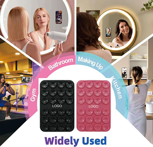 Support de téléphone personnalisé avec logo, antidérapant, 24 ventouses en silicone, accessoires, tapis de préhension pour téléphone, support de téléphone portable à ventouse - Product Image 6