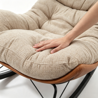 Fauteuil de détente moderne, chaise à bascule, chaise individuelle, idéale pour le salon, la chambre, la villa, l'hôtel