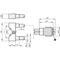 Capteur diffuseur WRB220SW, capteur à fibres optiques WRB, capteur de forme cubique 10x15x40mm