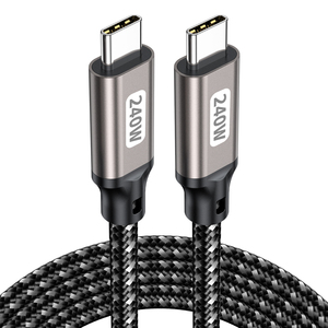 Câble USB-C vers USB-C 240W PD 3.1, charge rapide, puce E-Marker, <span class=keywords><strong>cordon</strong></span> tressé en nylon de type C pour MacBook, ordinateur portable Samsung, <span class=keywords><strong>iPhone</strong></span> - Product Image 1