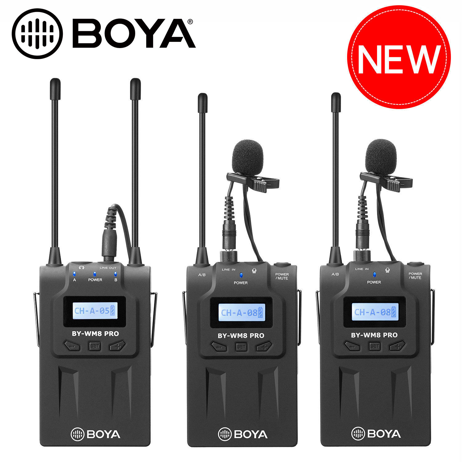 BOYA WM8 PRO K2 K3 K4 - Professional Wireless Mics for DSLR