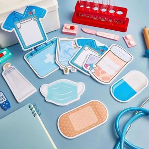 Cartoon Blue Medical Theme Sticky Notes Creative <b>Memo</b> <b>Pad</b> Personalized DIY Planner Stickers Reusable Magnetic Stationery Office - Product Image 4