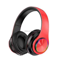Casque audio B39 filaire et sans fil BT 5.1 pliable pour usage quotidien décontracté, casque stéréo Hifi RGB avec fente pour carte TF