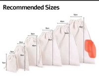 Sac à poussière personnalisable en toile de mousseline bio recyclée, réutilisable, résistant à l'eau, avec cordon de serrage, en coton durable, pour la mode estivale, avec logo