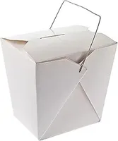 Boîtes à emporter chinoises Récipients alimentaires en carton blanc uni Résistant aux fuites et à la graisse Pinte Taille Rectangle Bonbons Buffet Boîte