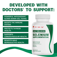 Capsules de sélénium, complexe de sélénium glycinate 200 mcg, haute absorption, formulé par des médecins, soutien pour la santé immunitaire et de la thyroïde