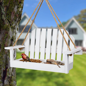 XJY-BF20211104 gỗ Hoang Dã chim trung chuyển Trắng Swing <span class=keywords><strong>Feeder</strong></span> cho chim và động vật nhỏ để lưu trữ thực phẩm bên ngoài - Product Image 5