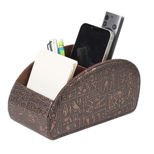Modern Multipurpose Luxury PU Leather Desktop Organizer Living Room Bedside Table Remote Control <strong>Small</strong> Item Storage <strong>Box</strong> 5 - Product Image 5