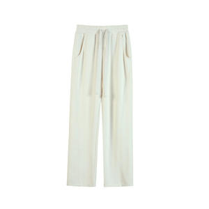 Runqi กางเกงขากว้างผู้หญิงไซส์พิเศษ, กางเกงเอวยางยืดมีกระเป๋า N8878ลำลอง - Product Image 1