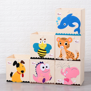 Boîte de rangement pliable imprimé, panier de rangement en tissu Oxford, motif Animal de dessins animés, panier de rangement domestique - Product Image 5