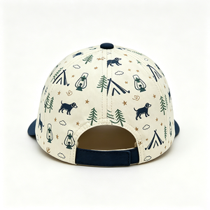 Casquette de baseball en toile 100 % coton à imprimé intégral motif chien et arbre, structurée, unisexe, réglable, pour le camping, la randonnée et les voyages en extérieur - Product Image 2