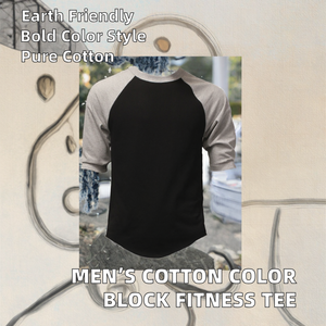 Men 3 4 Sleeve Baseball T-Shirt Contrast <b>Raglan</b> Tee Breathable Quick Dry 100% Cotton Jersey Blank Front Casual Sports <b>Top</b> - Product Image 2