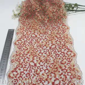 2024 renkli spandex streç dantel fabrika yeni çiçek genişliği 23cm yüksek kaliteli iç çamaşırı aksesuarları toptan