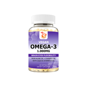 Gélules végétaliennes Oméga 3 en gros d'usine avec d'autres acides gras Oméga 3, Coenzyme Q10, soutien cardiaque, compléments alimentaires naturels - Product Image 1