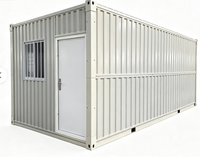 Cabine conteneur modulaire en acier prête à l'emploi pour bureau de chantier, dortoir de travailleurs, kiosque de sécurité, cabine conteneur assemblée en acier ondulé