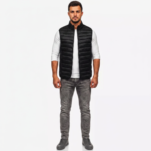 <b>Mens</b> puffer <b>jacket</b> winter coat with quilted design full zip front and <b>warm</b> insulation for cold weather - Product Image 1