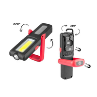 Lampe torche portable rechargeable 5W COB LED super lumineuse IP33, lampe d'inspection, lampes de travail, base magnétique pour réparation automobile, atelier