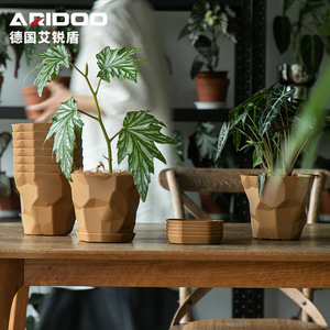 ARIDOO - Maceta Nórdica Geométrica de Resina, Duradera, de PP, para Plantas Suculentas del Hogar - Product Image 1