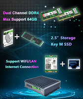 Ordenador industrial de aluminio sin ventilador I5 1245U de fábrica con 5COM GPIO y 10USB integrado WIN10/11/accesorio de ordenador Linux