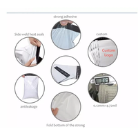 Sacs d'emballage pour chaussures, chaussettes et vêtements, personnalisés, compostables, imperméables, résistants à l'humidité, en PLA PBAT, avec fermeture auto-adhésive, pour la livraison par courrier