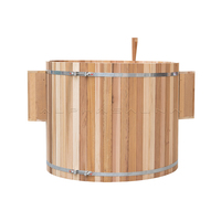 Baignoires traditionnelles en bois massif avec fonction de trempage, capacité 2-3 personnes, bain à remous extérieur autoportant en promotion