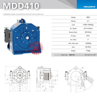 Moteur d'ascenseur MDD410 MDD540 MDD710, machine de traction d'ascenseur MONADRIVE