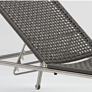 Alta Costura <span class=keywords><strong>Jardin</strong></span> ajustable <span class=keywords><strong>reclinable</strong></span> de aluminio plegable perezoso sofá <span class=keywords><strong>tumbona</strong></span> al aire libre <span class=keywords><strong>tumbona</strong></span> de mimbre - Product Image 5