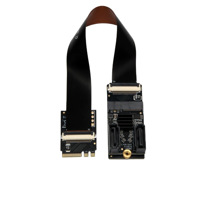 M.2 A-E Key Network Card to SATA Expansion Card WIFI Port to SATA3.0 Hard Drive 2/5/6/8/9 Ports