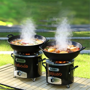 Poêle à <span class=keywords><strong>bois</strong></span> de style Jikokoa - Poêle compacte à <span class=keywords><strong>bois</strong></span> pour l'intérieur/l'extérieur, pour patio et camping - Product Image 1