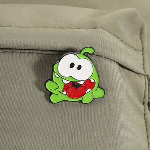 Broches en émail Monstre Vert Mignon, Visage Triste Pleurant avec Lunettes de Soleil, Broche de Dessin Animé, Badge de Revers, Bijoux en Gros - Product Image 3