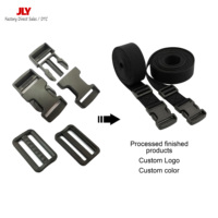 Ensemble de boucles en plastique personnalisables à trois glissières pour sangles de ceinture, sangles de sécurité, imperméables, écologiques, avec logo OEM, pour sacs, sacs à dos, activités de plein air