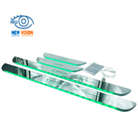 Plaque de seuil de porte de voiture en acrylique RGB, double fonction, projecteur de logo personnalisé, lumière LED de bienvenue, charge USB, décoration intérieure automobile
