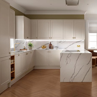 Meubles de cuisine modulaires modernes Lesso Home, évier en verre, robinet, charnières, mobilier de luxe, structure en contreplaqué, ignifuge, écologique