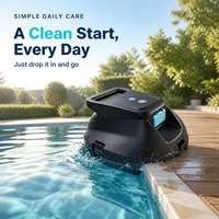 Aspirateur robotisé sans fil pour piscine, nettoyage automatique, 4500 mAh, 3S1P, 21700 cellules, 12,6 V, 1,8 A, charge en 2,5 h, étanche IPX8, usage domestique