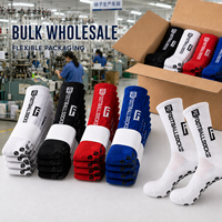 Chaussettes de sport de haute qualité en gros avec logo personnalisé Performance Elite Soccer Designer Antidérapantes Grip Crew Knitted pour hommes