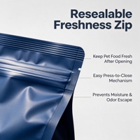 Kantong Plastik Vakum Stand Up Pouch Berkualitas Makanan, Dapat Disegel Ulang dengan Resleting, untuk Kemasan Susu, Jelly, Mie, Camilan, dan Makanan Hewan Peliharaan