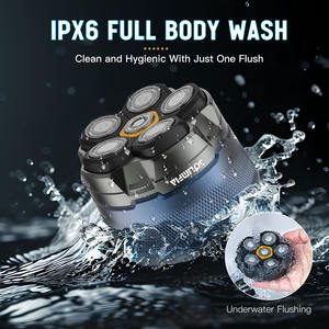 SOLIMPIA FK-8750湿/干光头剃须刀，柔性剃须刀，无绳充电，不费力剃头 - Product Image 3