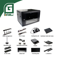 Armoires réseau murales GETEKnet MINI SERVER RACK 19 pouces 4U 6U 8U 9U 12U 15U 19" 10" 450MM 600MM DEPTH pour serveurs et données