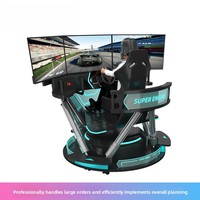Simulateur de course VR six axes, console de jeu VR tout-en-un, équipement de terrain de jeu pour enfants, machine d'arcade