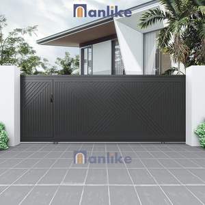 Anlike italiano deslizante Simple velocidad <span class=keywords><strong>de</strong></span> aluminio hermoso patio moderno canal largo jardín principal puerta automática para casa - Product Image 3