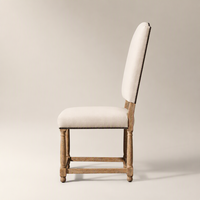 Chaise de salle à manger capitonnée de luxe moderne avec dossier camelback, pieds en bois massif, chaise individuelle design pour la maison, l'hôtel, la cuisine, le restaurant