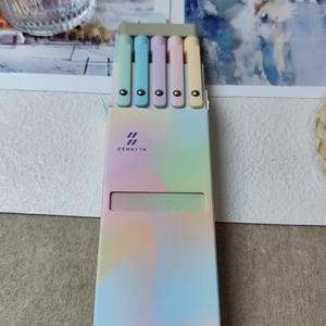 Гелевые ручки Zanshi Aurora, набор из 5 штук, нажимные, для студентов, офиса, подписи, несмываемые, с цифровой печатью, оптом, пластиковые ручки, хит продаж - Product Image 4