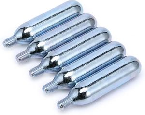 Cartouches <span class=keywords><strong>CO2</strong></span> 16g Cartouches <span class=keywords><strong>CO2</strong></span> filetées à utiliser avec un <span class=keywords><strong>gonfleur</strong></span> <span class=keywords><strong>CO2</strong></span> pour pneus de vélo pour <span class=keywords><strong>VTT</strong></span> et vélos de route de qualité alimentaire - Product Image 1