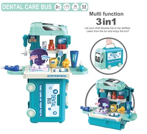 ITTL 3 en 1 valise <span class=keywords><strong>docteur</strong></span> jouet dentaire pour enfant bus médical kit de médecin en plastique nouveaux jouets - Product Image 5