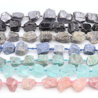 Manik-manik Batu Kristal Alami Amazonite Citrine Lapis Rose Quartz 16-30mm, Bentuk Tidak Beraturan, Kualitas Tinggi, Amethyst Kristal Kasar